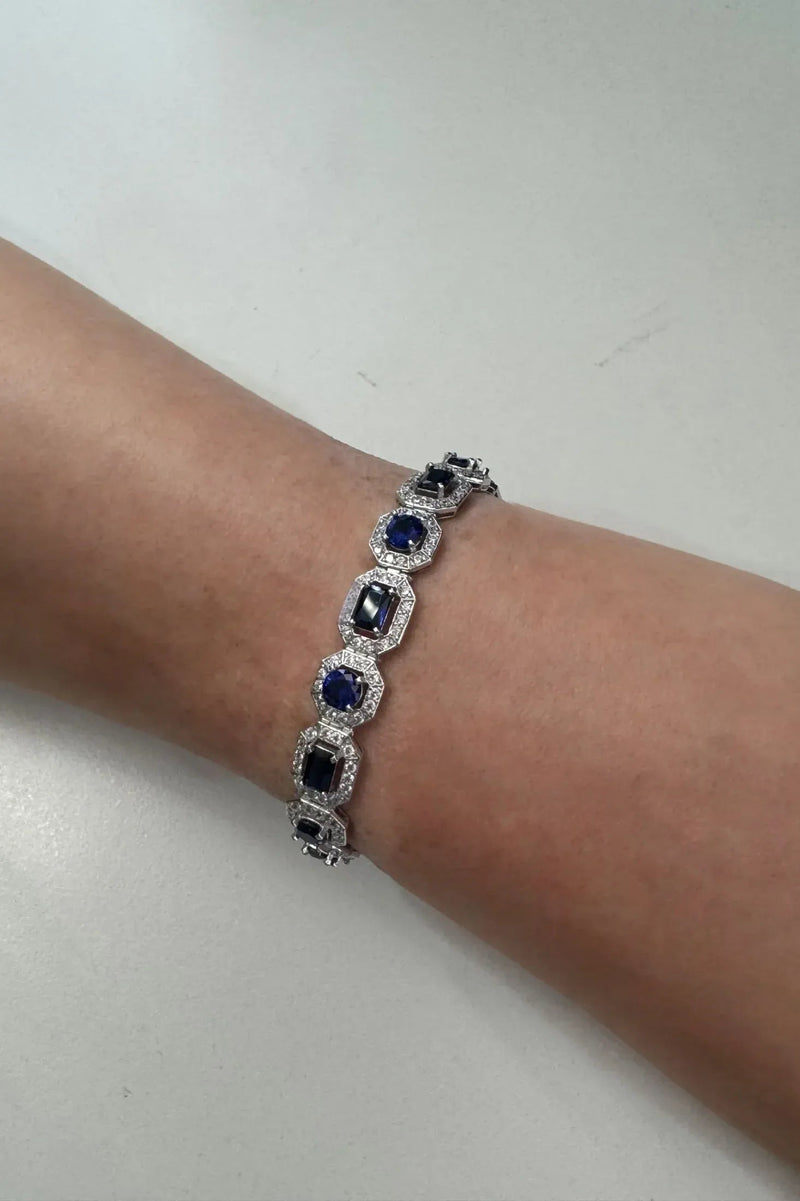 Whistledown Sapphire Gemstone Bracelet Silver