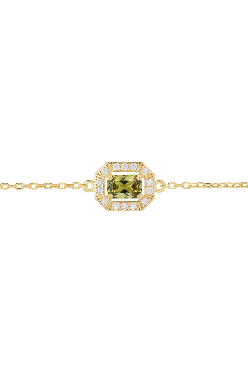 Whistledown Gemstone Bracelet Peridot Gold