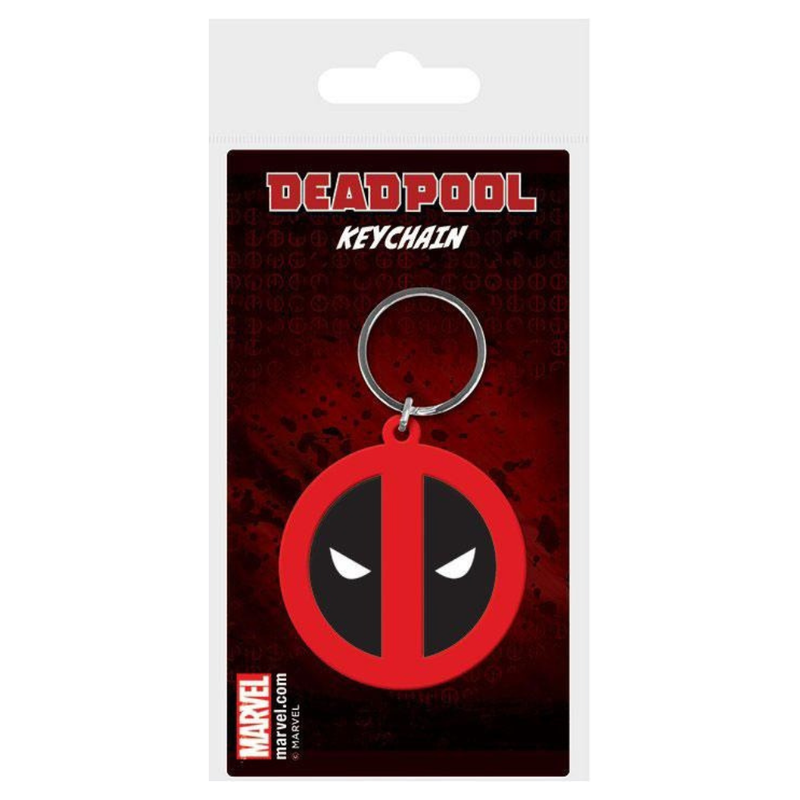 Marvel Comics Rubber Keychain Deadpool Symbol