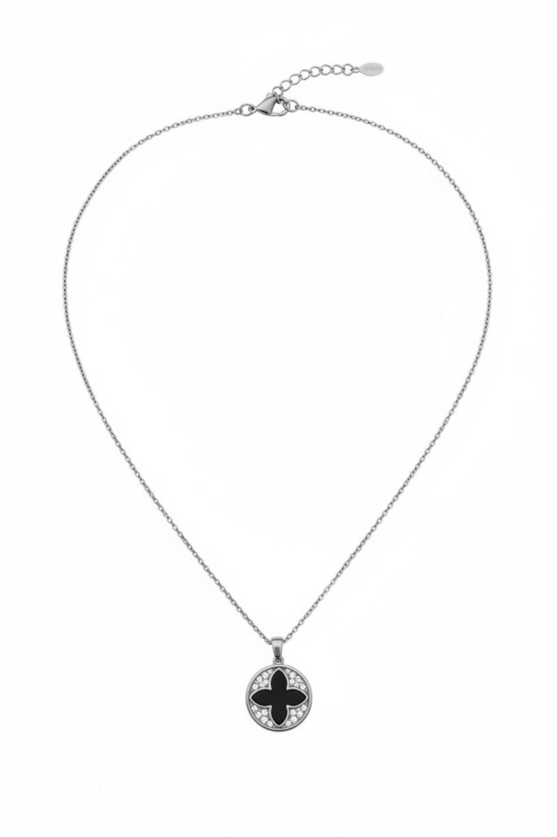 Florentine Clover Necklace Silver