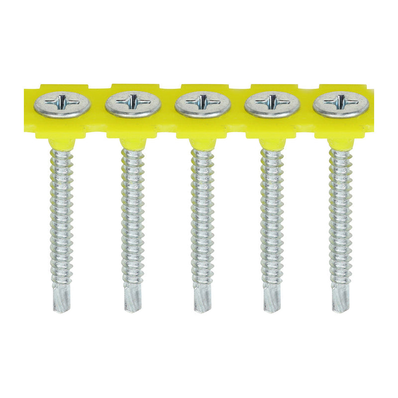 TIMCO Collated Drywall Screws – PH – Bugle – Self-Tapping Thread – Self-Drilling – Zinc