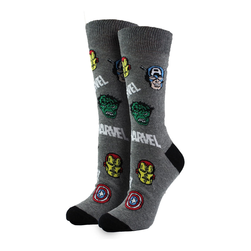 Mens Novelty Marvel Socks - Captain America, Spiderman, Hulk Design