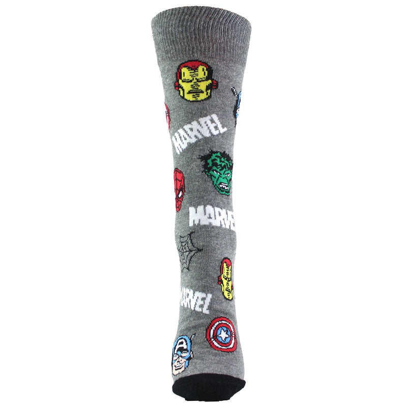 Mens Novelty Marvel Socks - Captain America, Spiderman, Hulk Design