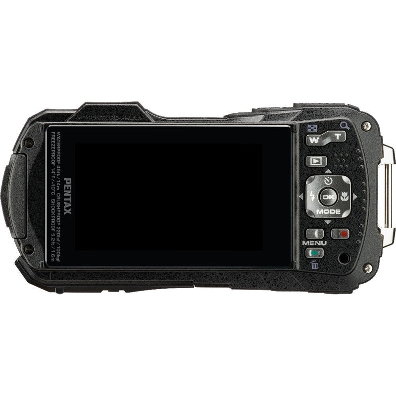 Pentax WG-90 16MP 5x Zoom Tough Compact Camera - Black - Camera Only