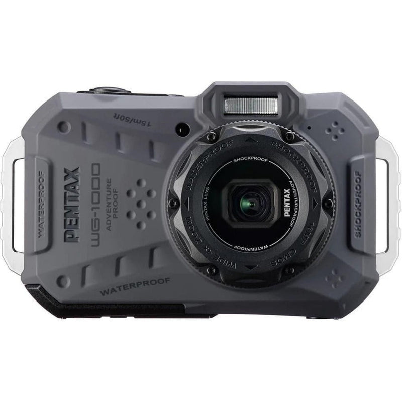 Pentax WG-1000 16MP 4x Zoom Tough Compact Camera - Grey - Camera Only
