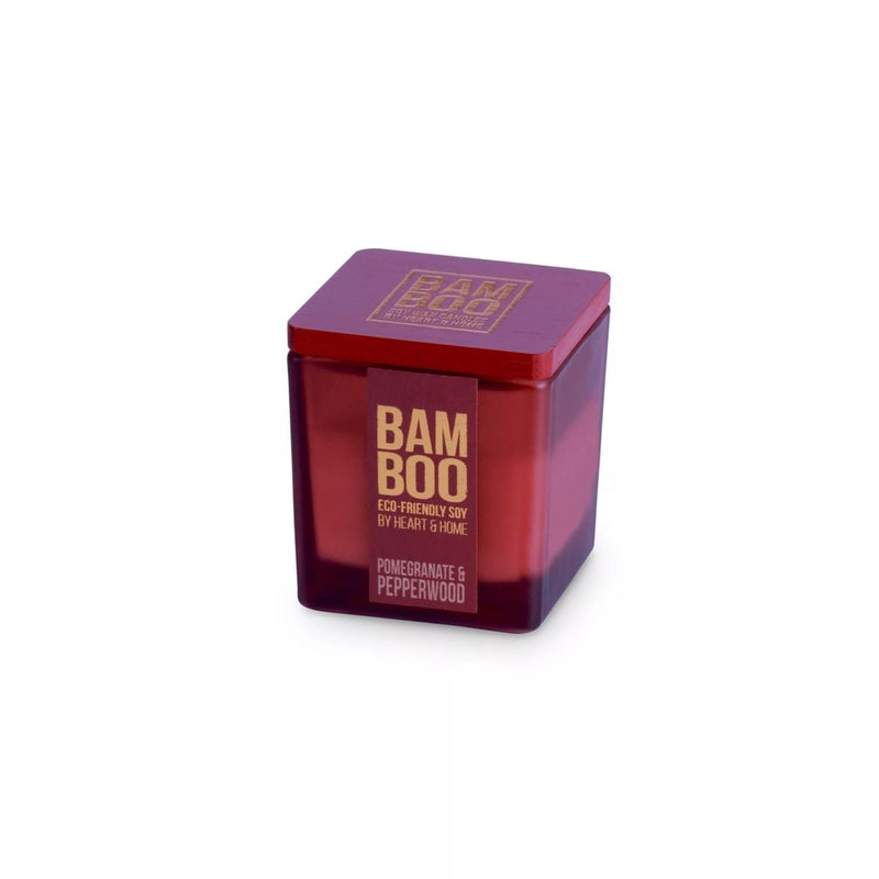 Bamboo Pomegranate & Pepperwood Small Soy Candle 20 Hours Burn - Crackling Wick
