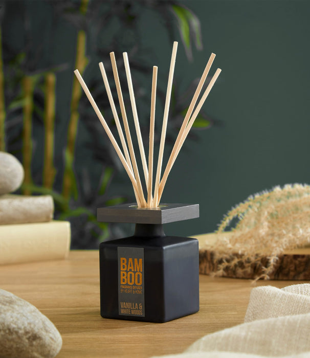 Vanilla & White Woods Fragrance Diffuser -70ml - Up to 12 Weeks of Fragrance