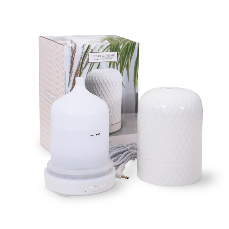 Electric Aroma Diffuser - Textured Design USB LED Light and Dual Mist Settings