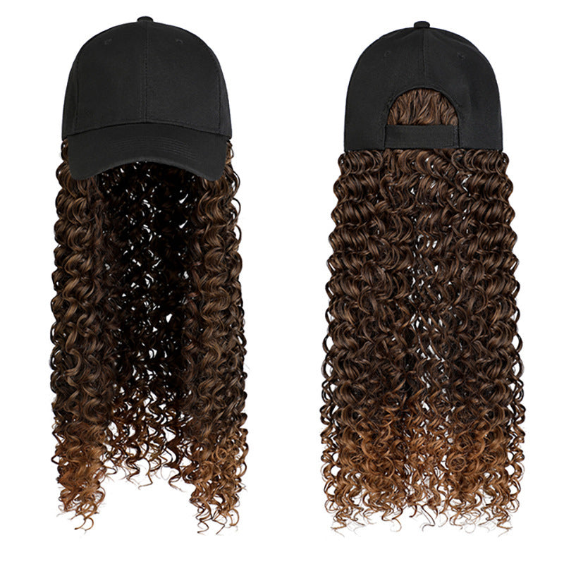 Women's Natural-Look Wig with Hat