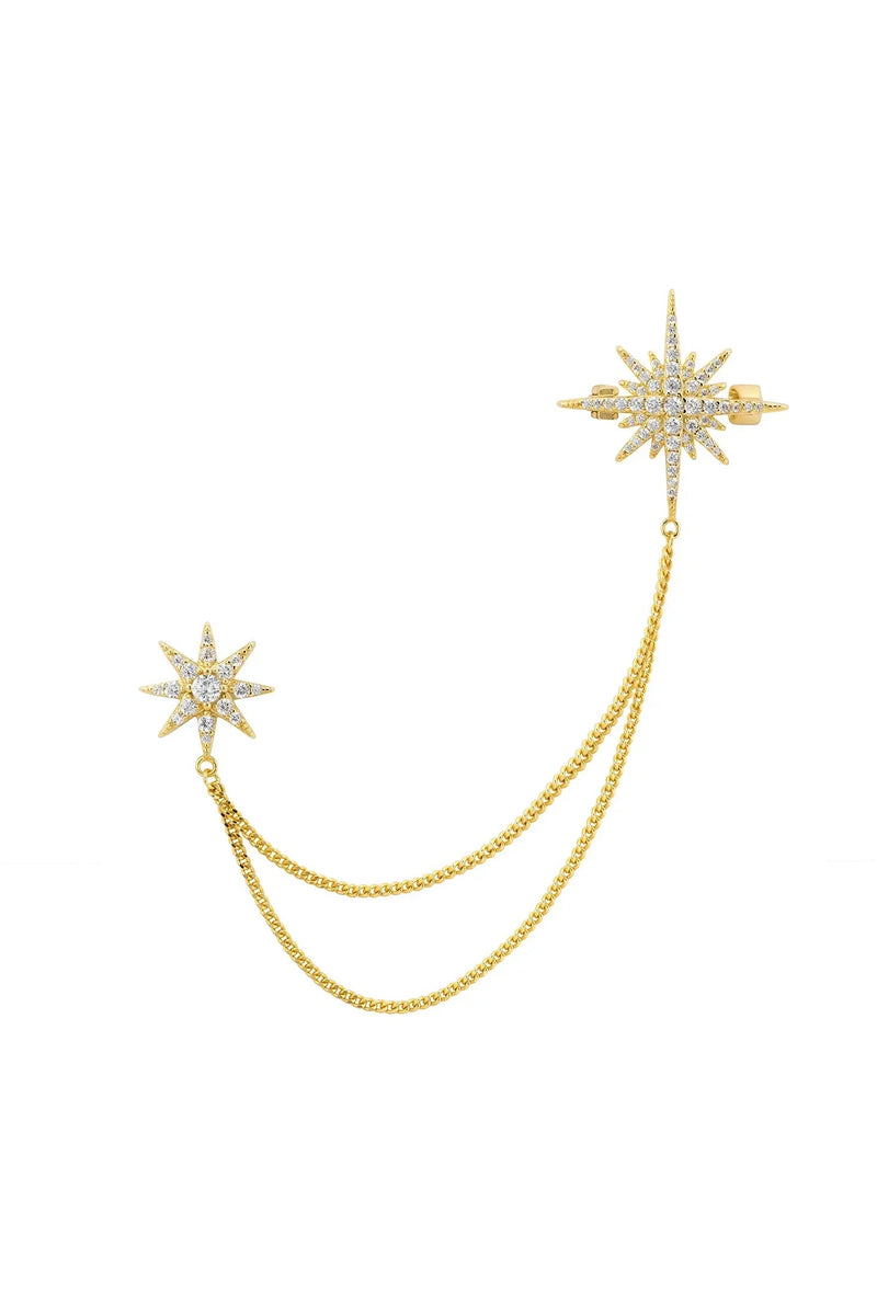 Andromeda Starburst Brooch With Pin Gold