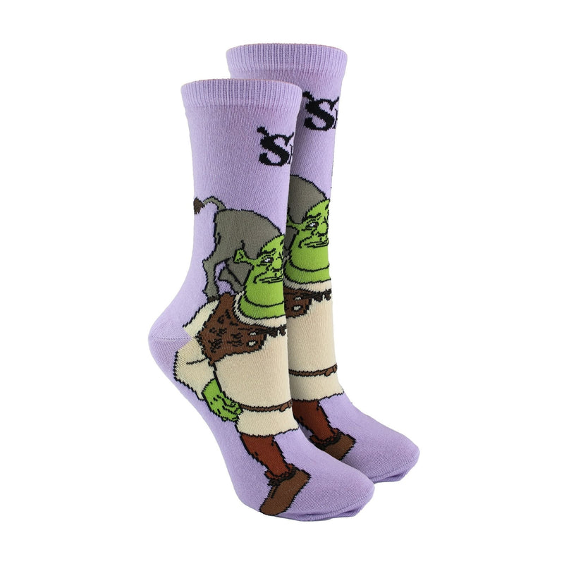 Ladies Novelty Shrek & Donkey Socks | Crew Funny Dress Socks | Shrek Gifts