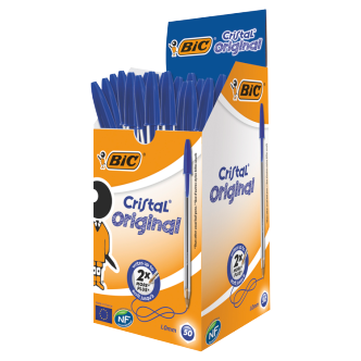 50 x Bic Cristal Pens Blue Single