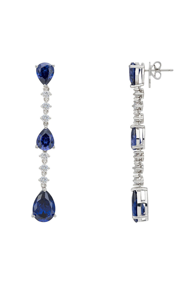 Elizabeth Drop Earrings Tanzanite Silver