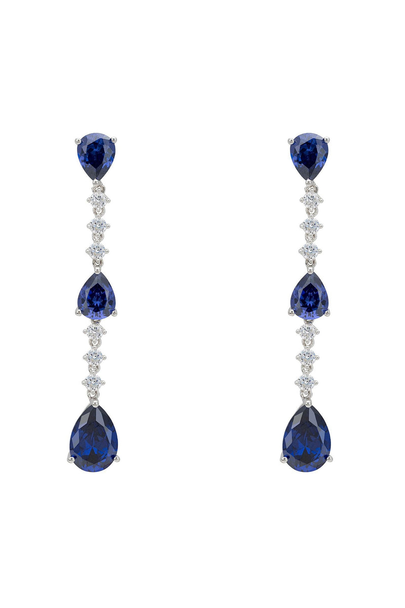 Elizabeth Drop Earrings Tanzanite Silver
