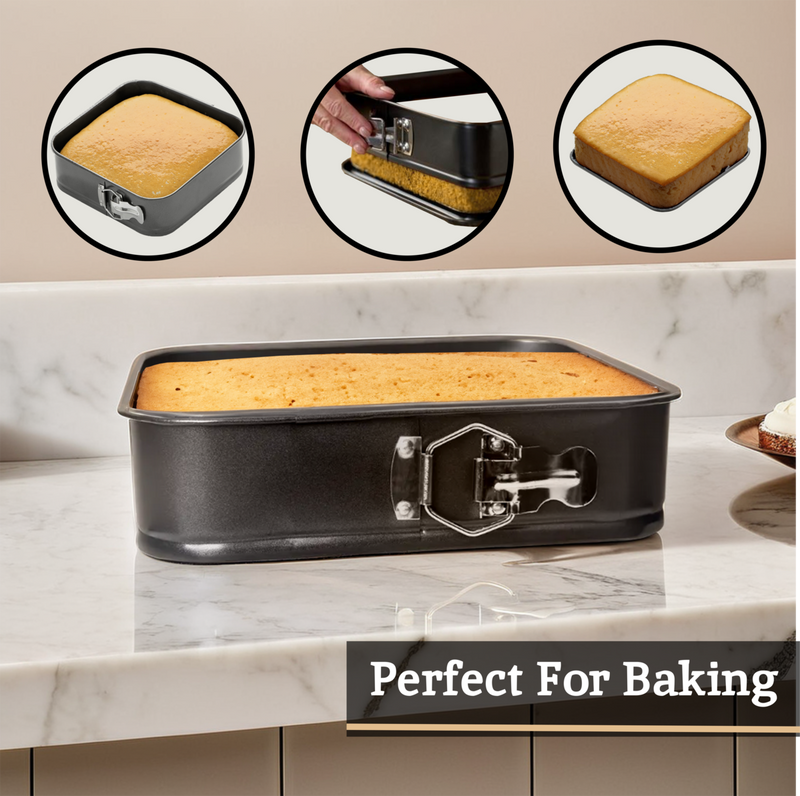 Set of 3 Spring Form Square Cake Tins | Mari