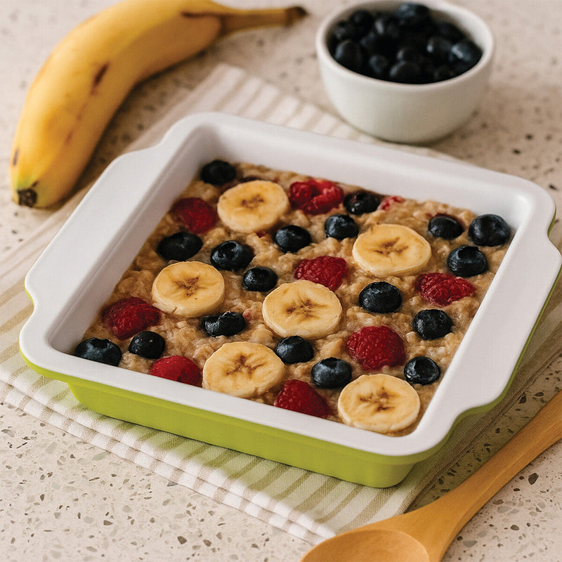 Lime Green Square Baking Dish | Ecocook