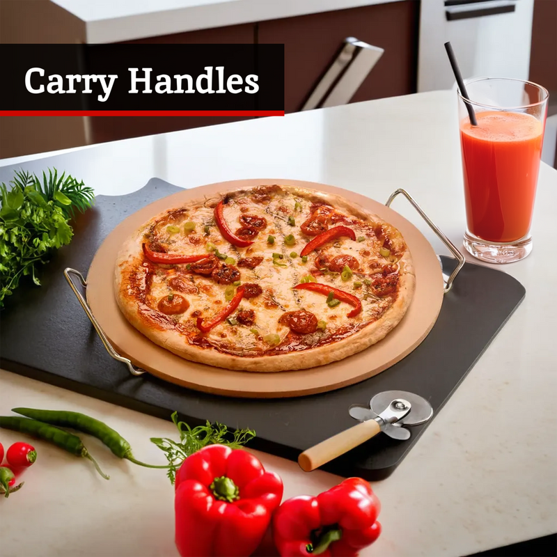 Pizza Stone and Cutter Large Set | Ovenlove