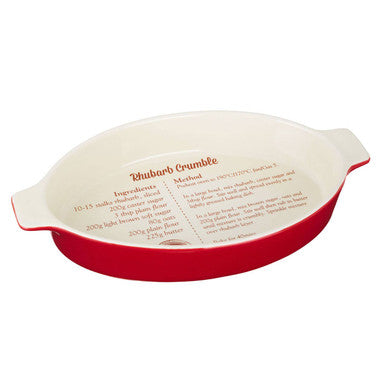 Red Stoneware Oval Baking Dish | From Scratch