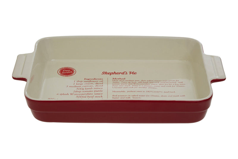 Red Stoneware Rectangular Baking Dish | From Scratch