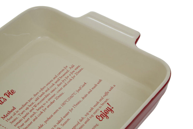 Red Stoneware Rectangular Baking Dish | From Scratch