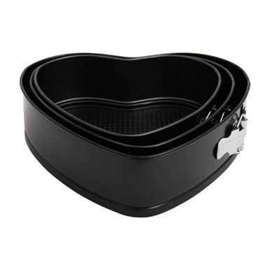 Set of Three Heart Shaped Springform Cake Tins | From Scratch