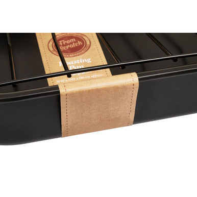 Large Black Roasting Tin with Rack | From Scratch