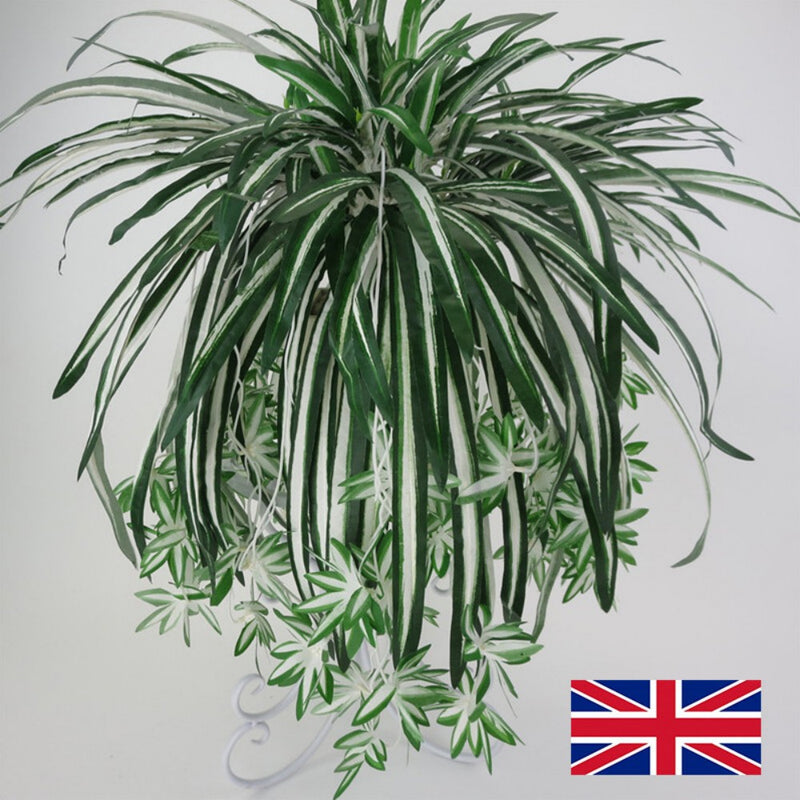 Hanging Artificial Flowers Spider Plant Chlorophytum Greenery Office Home Decor