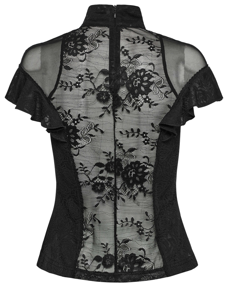 Punk Rave Gothic Applique Top