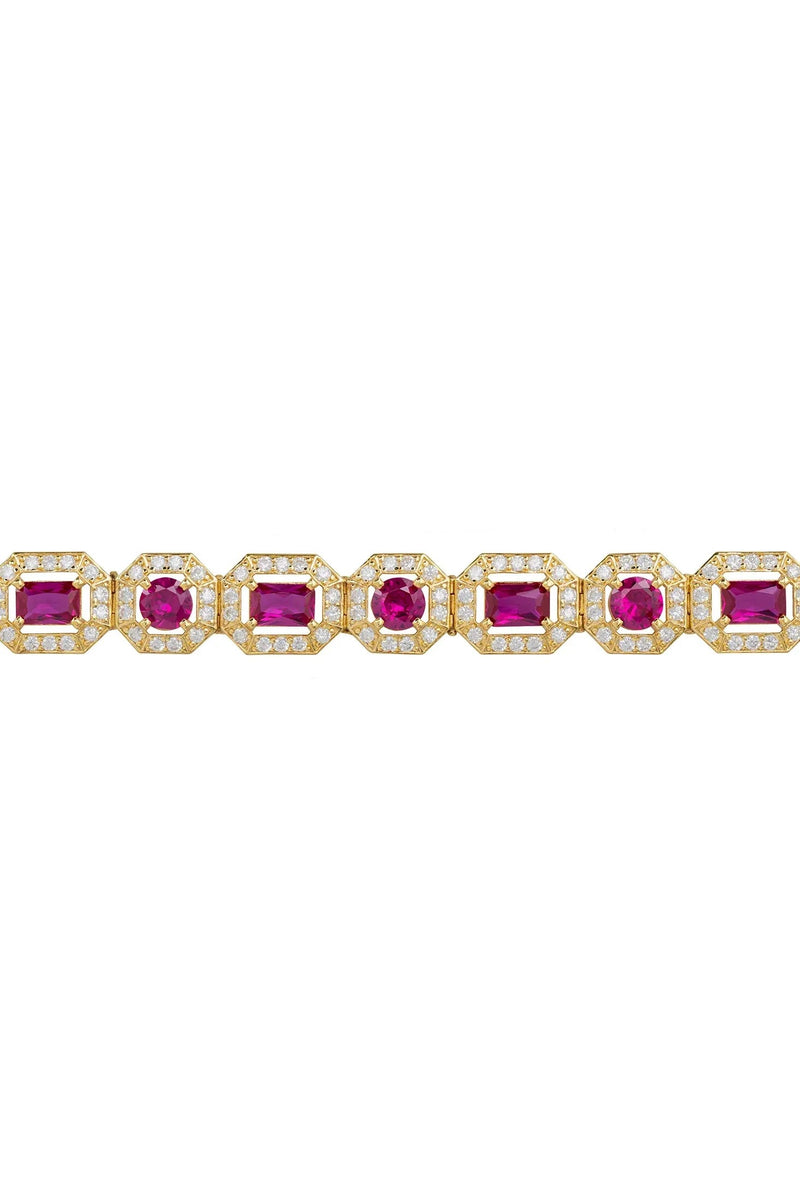 Whistledown Ruby Gemstone Bracelet Gold