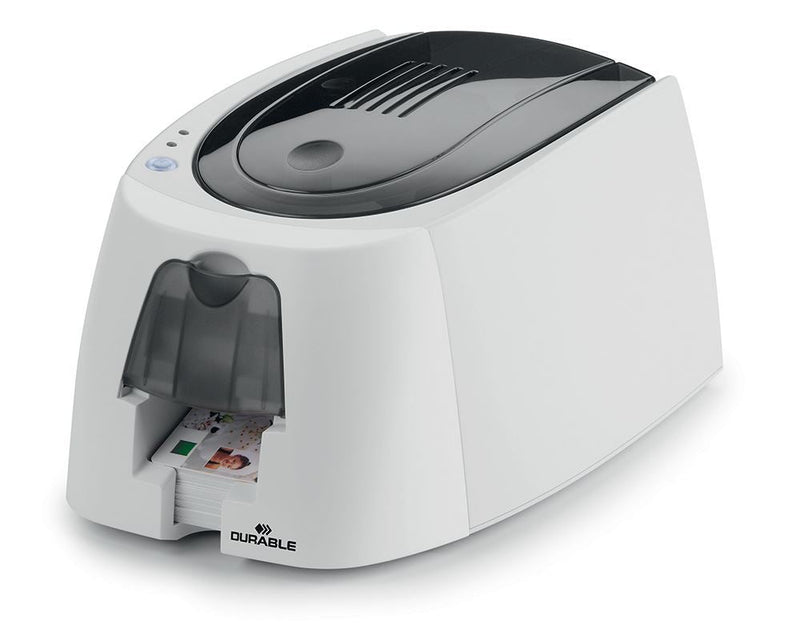 Durable DURACARD ID 300 ID Name Badge Card Printer | with Ribbon and 100 Cards