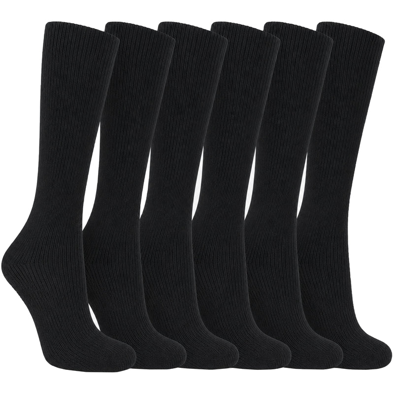 6 Pack Men's Thermal Boot Socks Warm Work Socks Reinforced Heel Toe Support Insulated for Hiking Camping UK 6-11 EUR 39-45 Black Navy Grey by Sock Stack