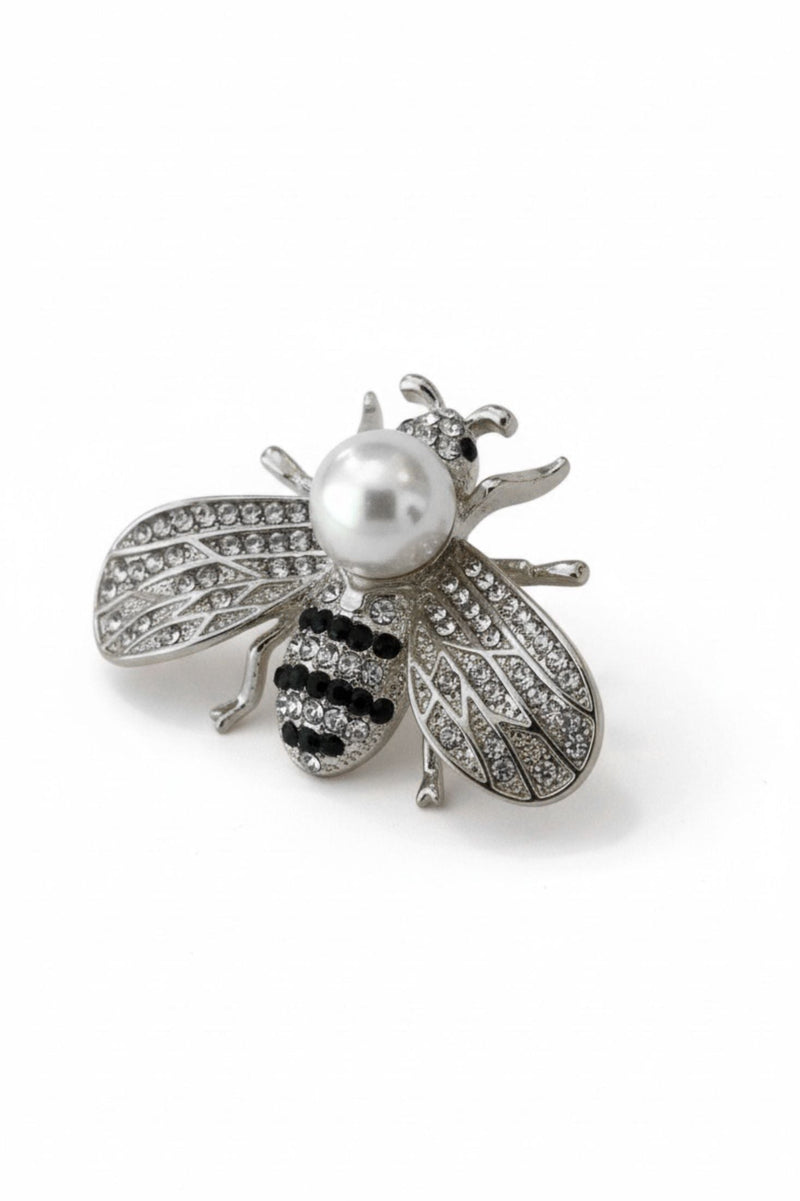 Bumble Bee Brooch Silver