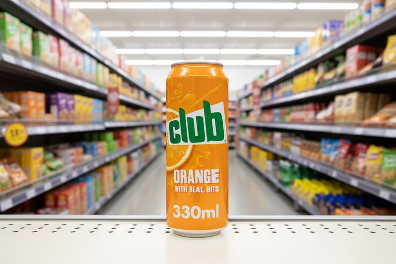 24 x Club Orange Cans - 330Ml