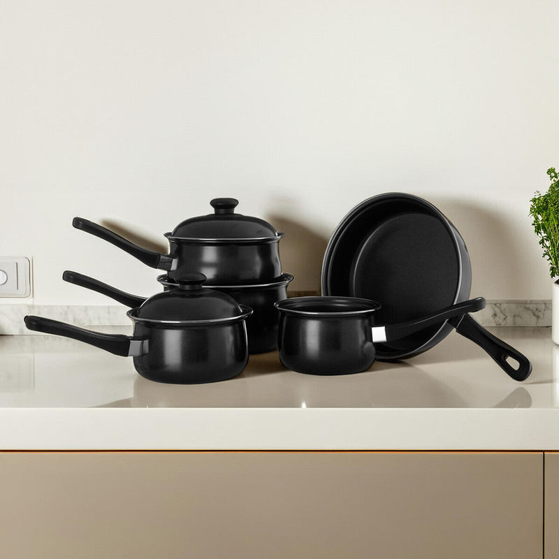 Black Non Stick 5 Piece Cookware Set | Viggo