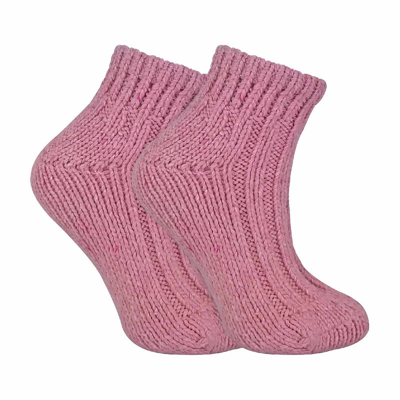 1 Pack Ladies Chunky Ribbed Low Cut Wool Blend Ankle Socks