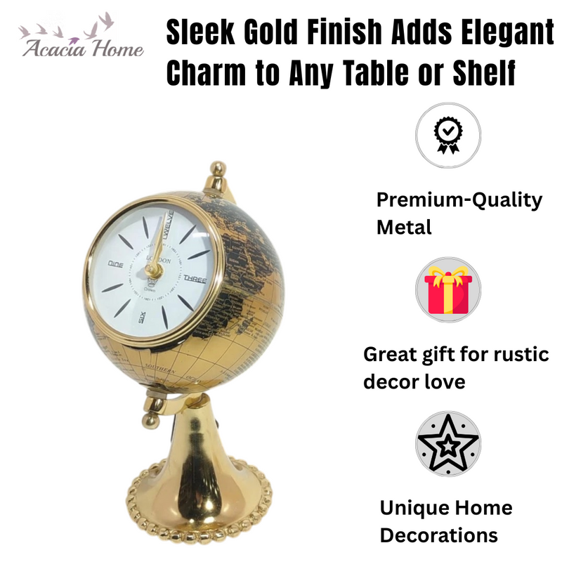 TABLE CLOCK GLOBE DESIGN