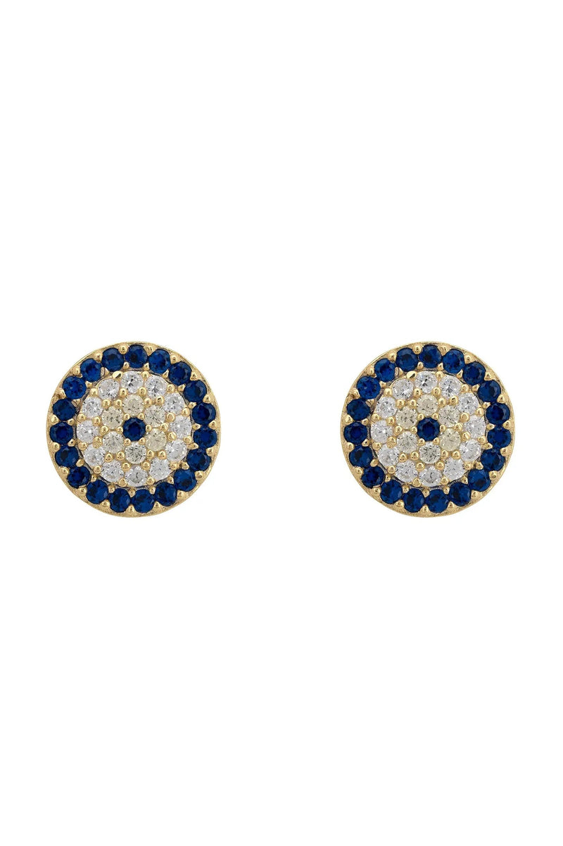 Evil Eye Stud Earrings Gold