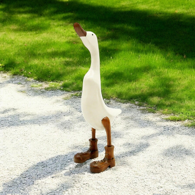 70CM CREAM DUCK WITH BOOTS
