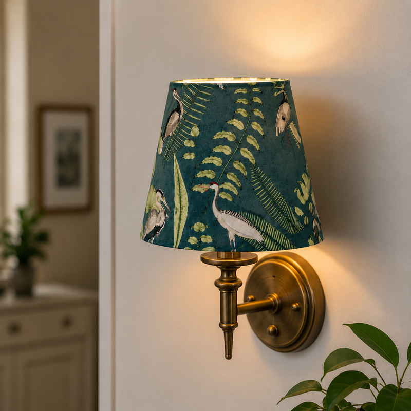 Flamingo Lampshade ~ Blue & Green Shade | Wall Light | Table Lamp | 6 Inch