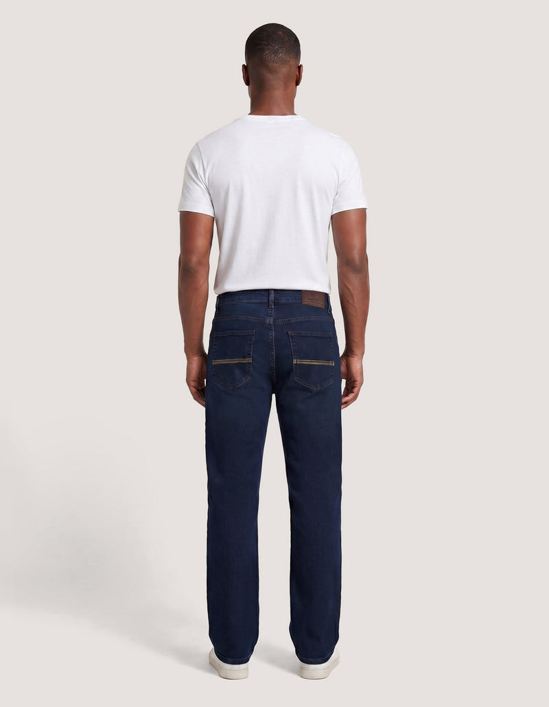 Basic Men's Denim Jeans - Dark Blue