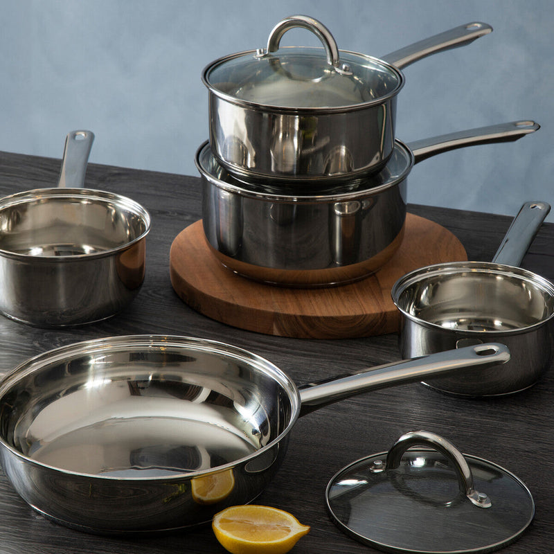 5 Piece Stainless Steel Pan Set | Crosse