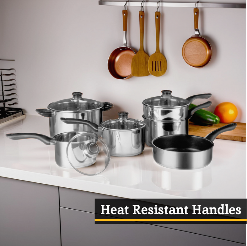 6 Piece Stainless Steel Cookware Set | Crosse