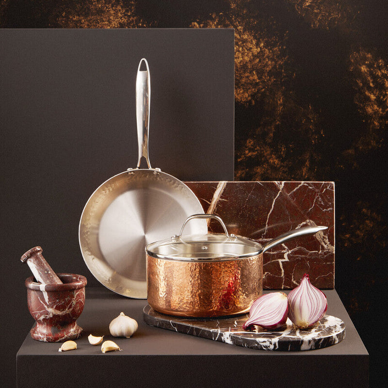 Copper Finish 24 Cm Hammered Frying Pan | Minerva