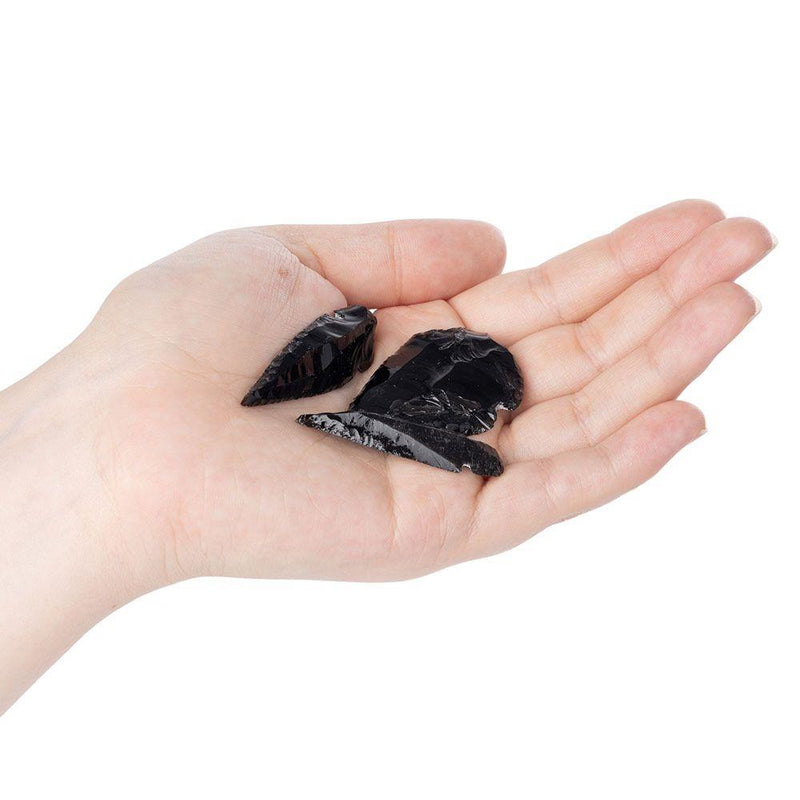 Obsidian Arrowhead Natural Volcanic Glass Collectible Crystal