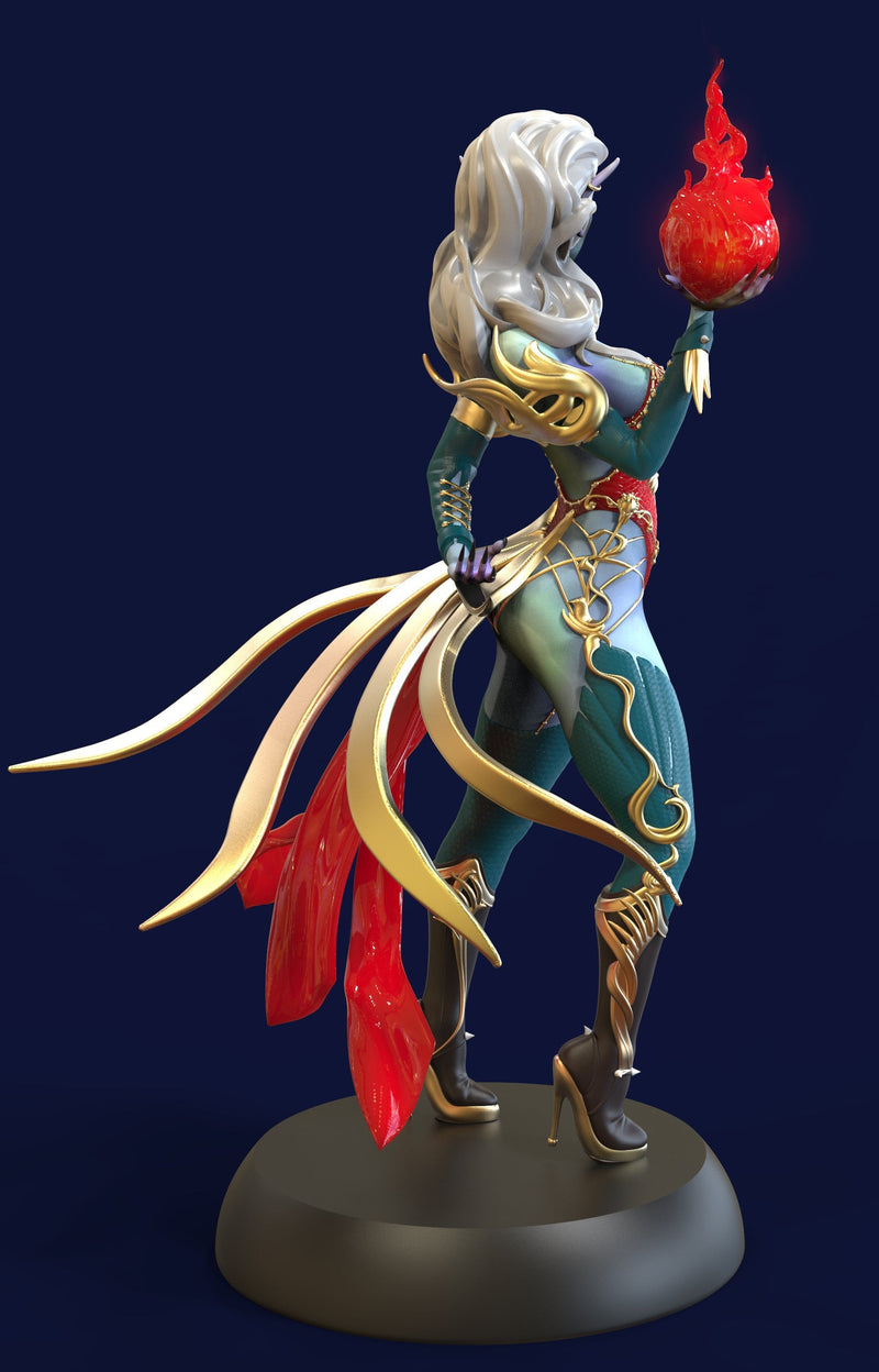 Dark Elf Wizard Figurine