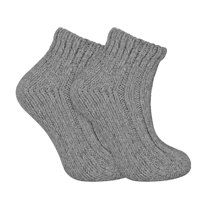 1 Pack Ladies Chunky Ribbed Low Cut Wool Blend Ankle Socks