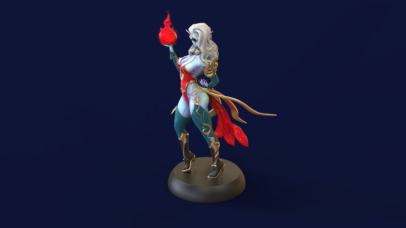 Dark Elf Wizard Figurine