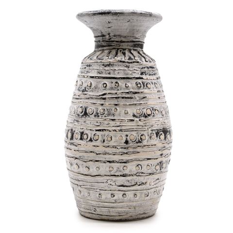 Classic Shaped Dry Flowers Vase - Cream