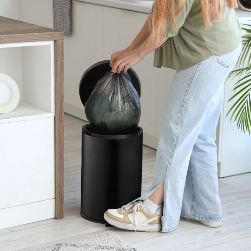 Black 3 Litre Pedal Bin | Parker
