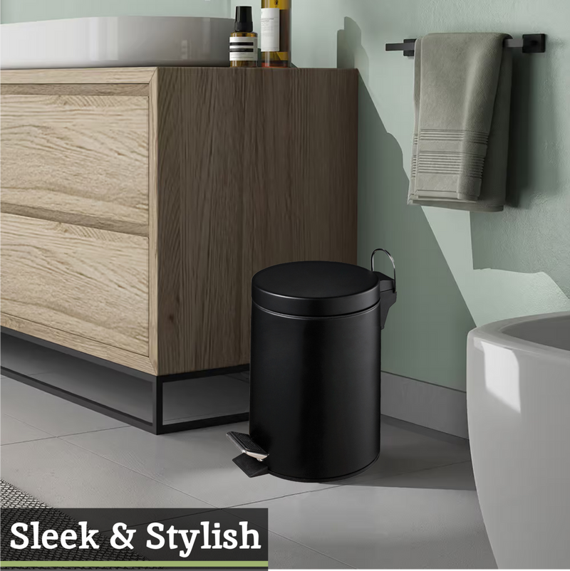 Black 3 Litre Pedal Bin | Parker